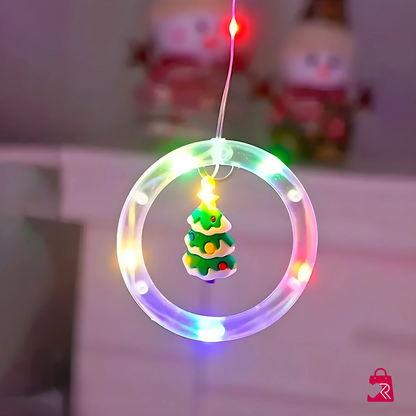 CORTINA DE AROS CON FIGURAS NAVIDEÑAS - MULTICOLOR