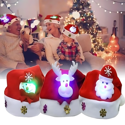 GORROS NAVIDEÑOS CON LUCES